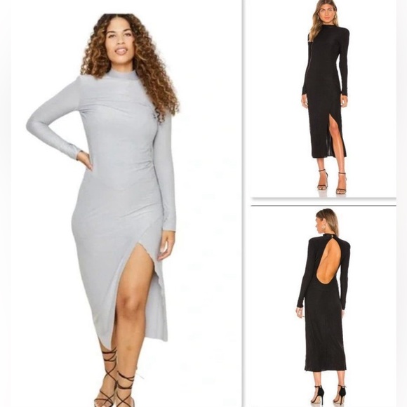 WE ARE HAH OPEN BACK DRESS SIZE XS IN GREY - Picture 3 of 10